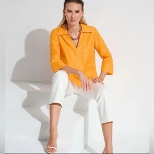 Lafayette 148 New York linen blend short sleeve blazer